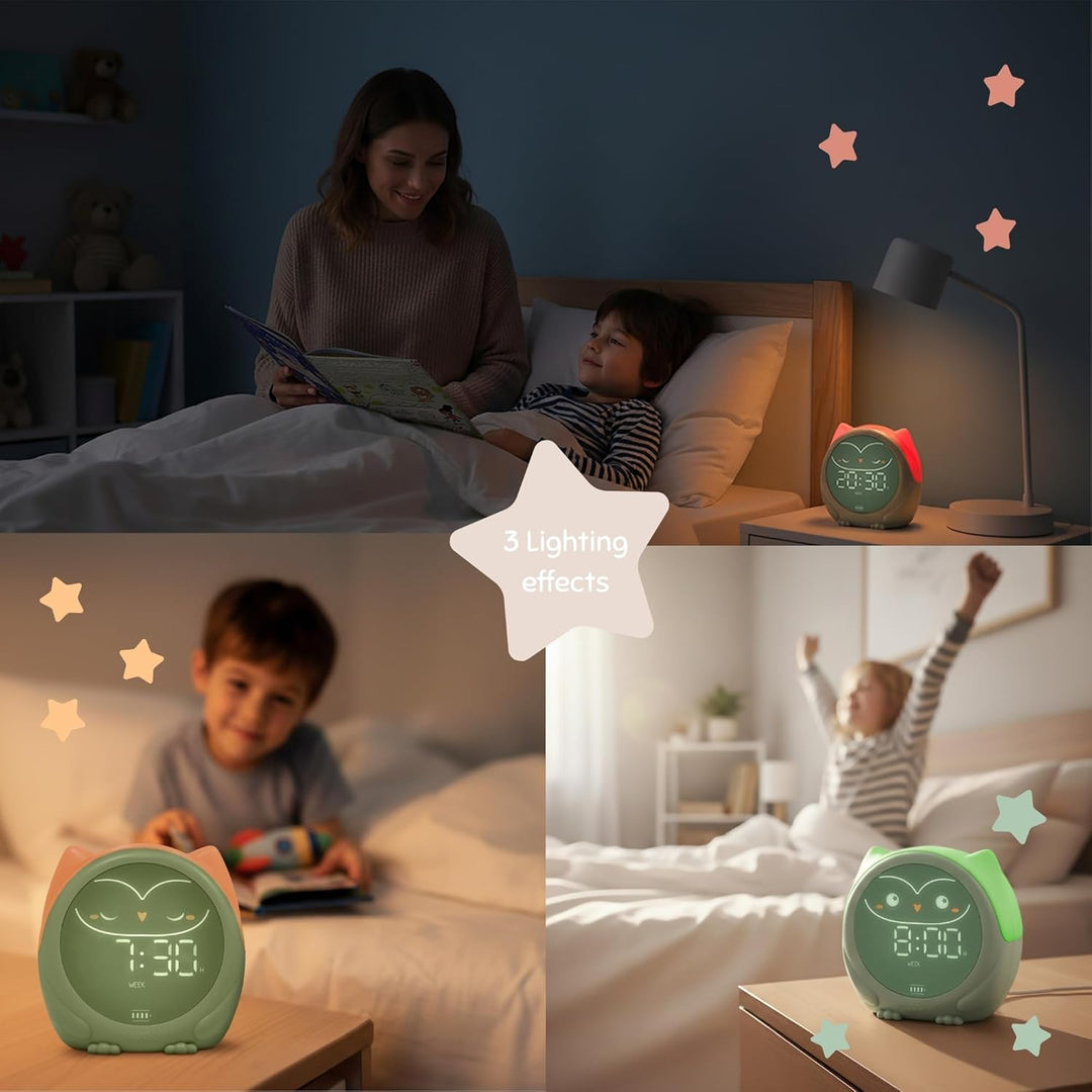 Cloud b Owlie Der Magische Schlaftrainer und Wecker | Schlaftrainings-Uhr für Kinder | 3 Lichtmodi |