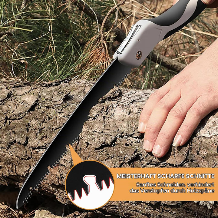 Holzbohrer Manuell Bushcraft, φ25x160mm, Schlangenbohrer Outdoor aus Stahl mit Braune Ledertasche &amp;