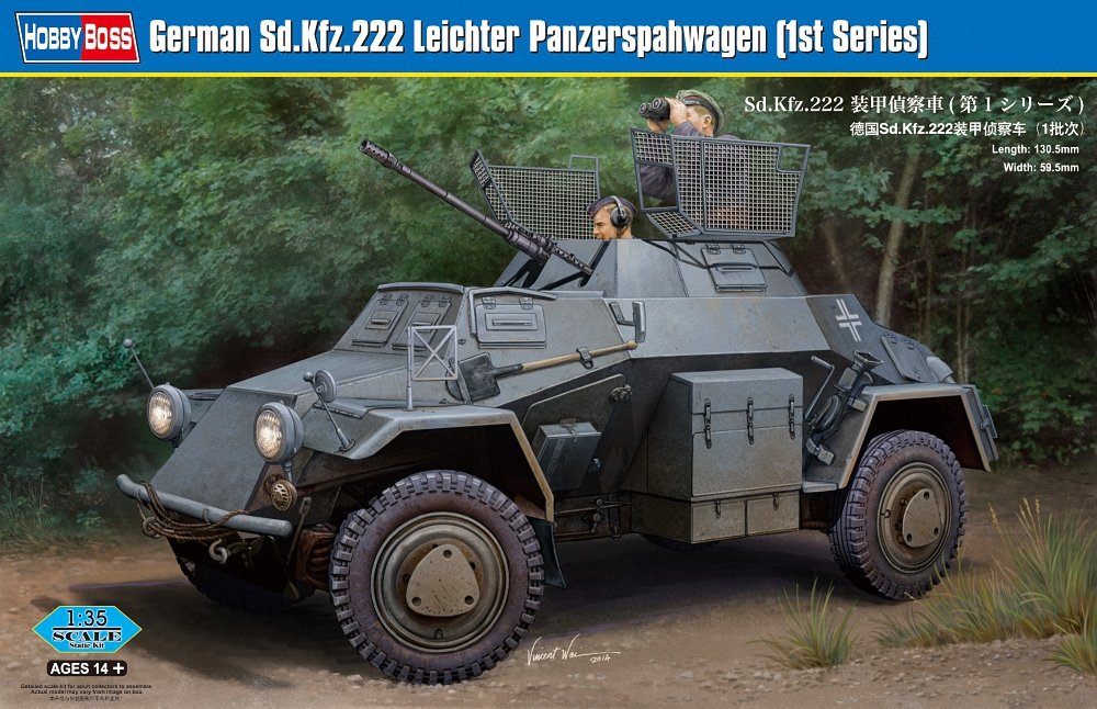 Hobby Boss 83815 Modellbausatz German Sd.Kfz.222 Leichter Panzerspahwag