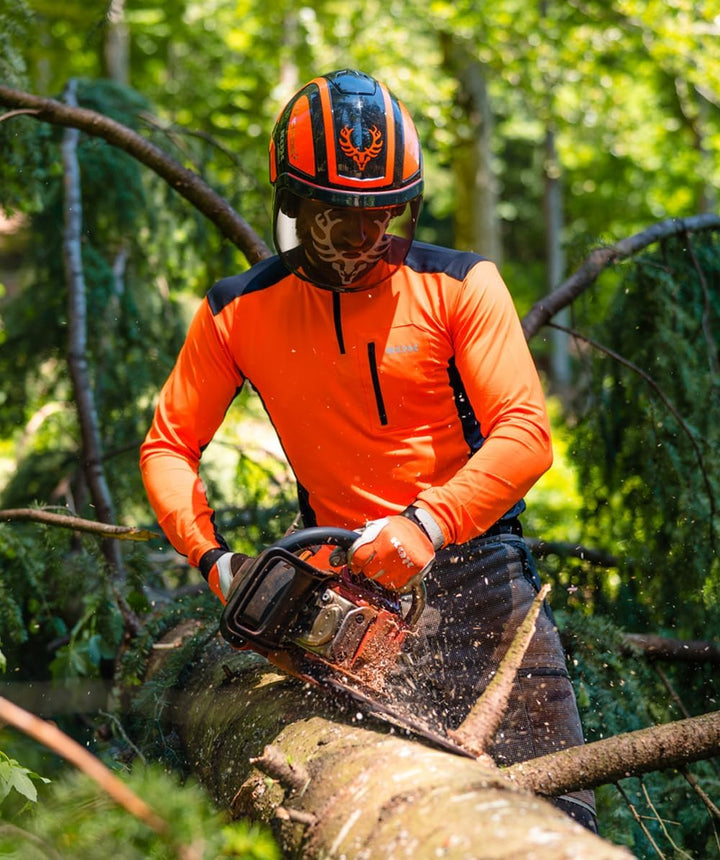 KOX Funktionsshirt Langarm Orange/Schwarz XXL Orange, XXL Orange