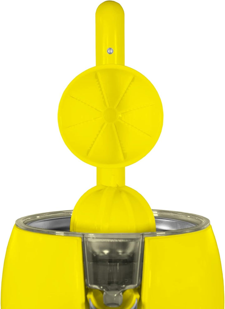 UNOLD 78132 ZITRUSPRESSE Power Juicy Yellow für grosse und kleine Zitrusfrüchte, 300W Motor für perf