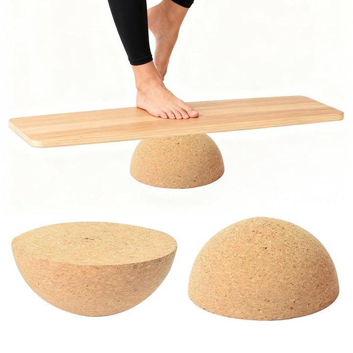 Balance Board Halbkugel, Ø 15 cm Kork Halbkugel, Höhe 7 cm, Korkhalbkugel aus Massivem Kork Naturkor