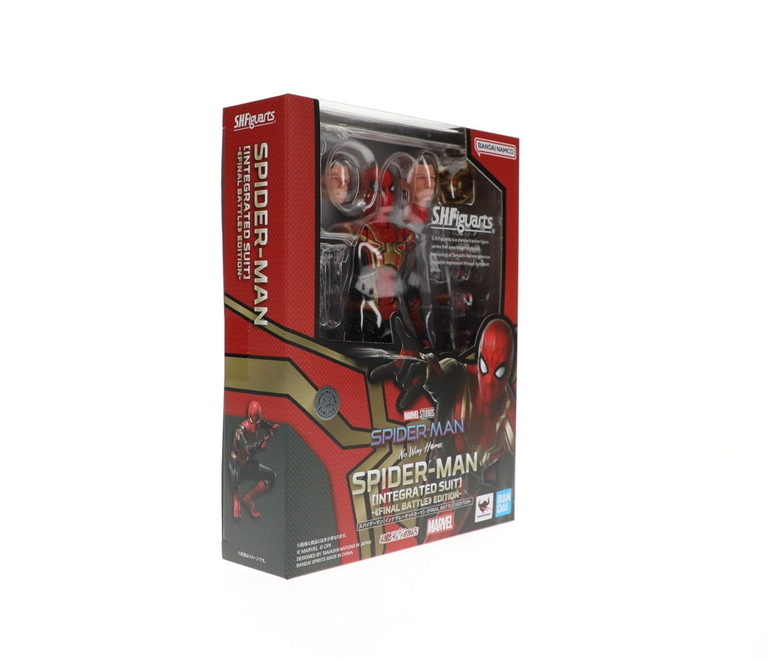 TAMASHII NATIONS Bandai Spider-Man: No Way Home Figur S.H. Figuarts Spider-Man (Integrated Suit) Fin