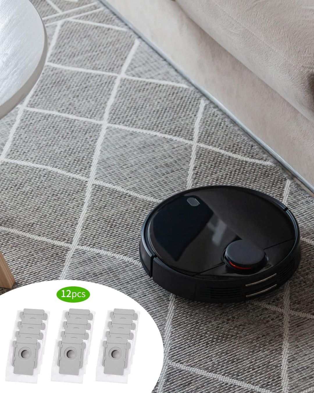 12 Ersatz-Staubbeutel kompatibel für iRobot i7 i7+ i7 Plus S9 S9+ j7 j7+ j7 Plus E5 E6 E7, Zubehör S
