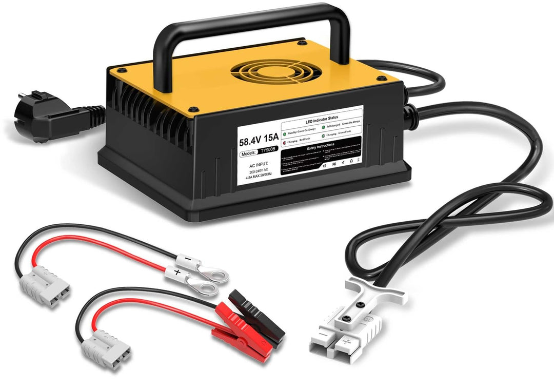 58,4V 15A LiFePO4 Lithium Batterie Ladegerät für 48V(51,2V) Lithium Eisenphosphat, Ladegerät für Lit