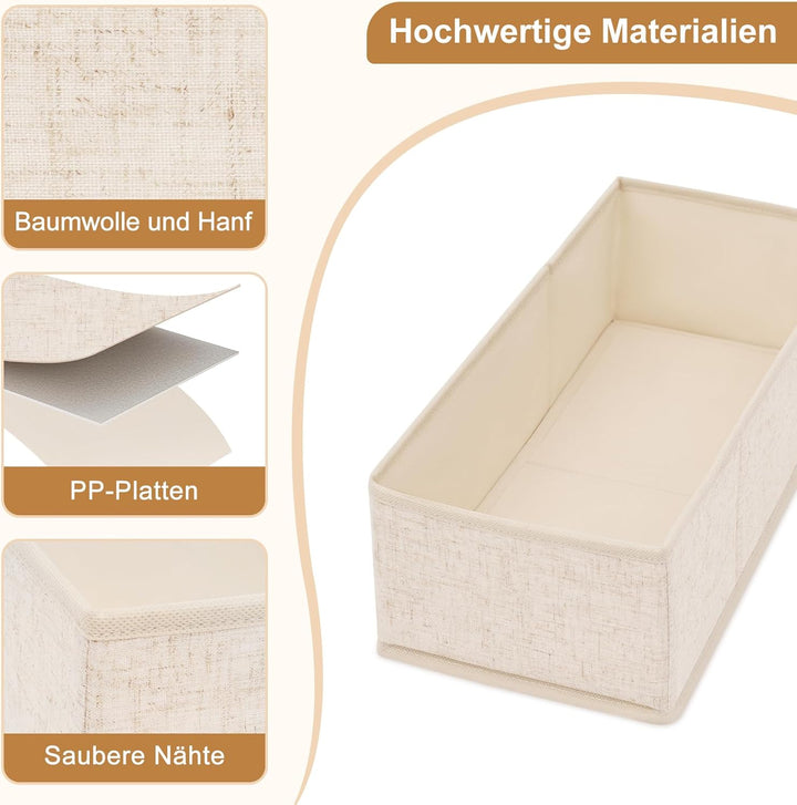 Malm FileFolding Box für MALM Kommode, aus Polyester und Leinen, Waschbar, Beige, Stabiler Boden, Sc
