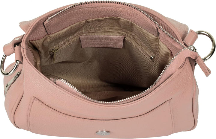 Umhängetasche Echt Leder Damen 021680 Made in Italy | Business Crossbody | elegante Handtasche mit e