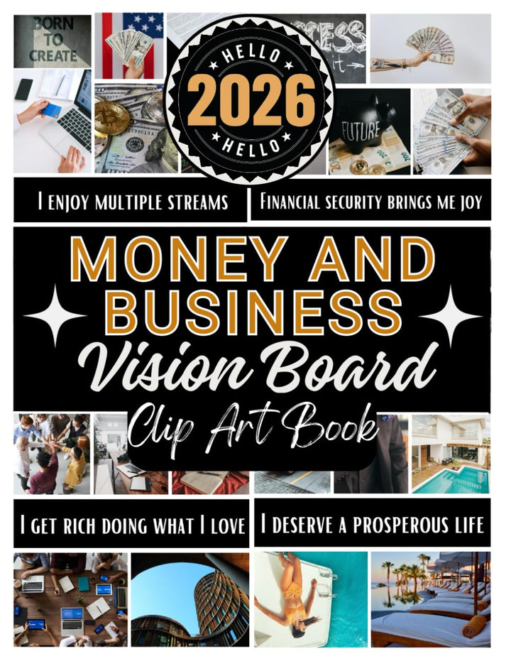Money And Business Vision Board Clip Art Book: Fuel Your Financial Dreams and Business Visions With