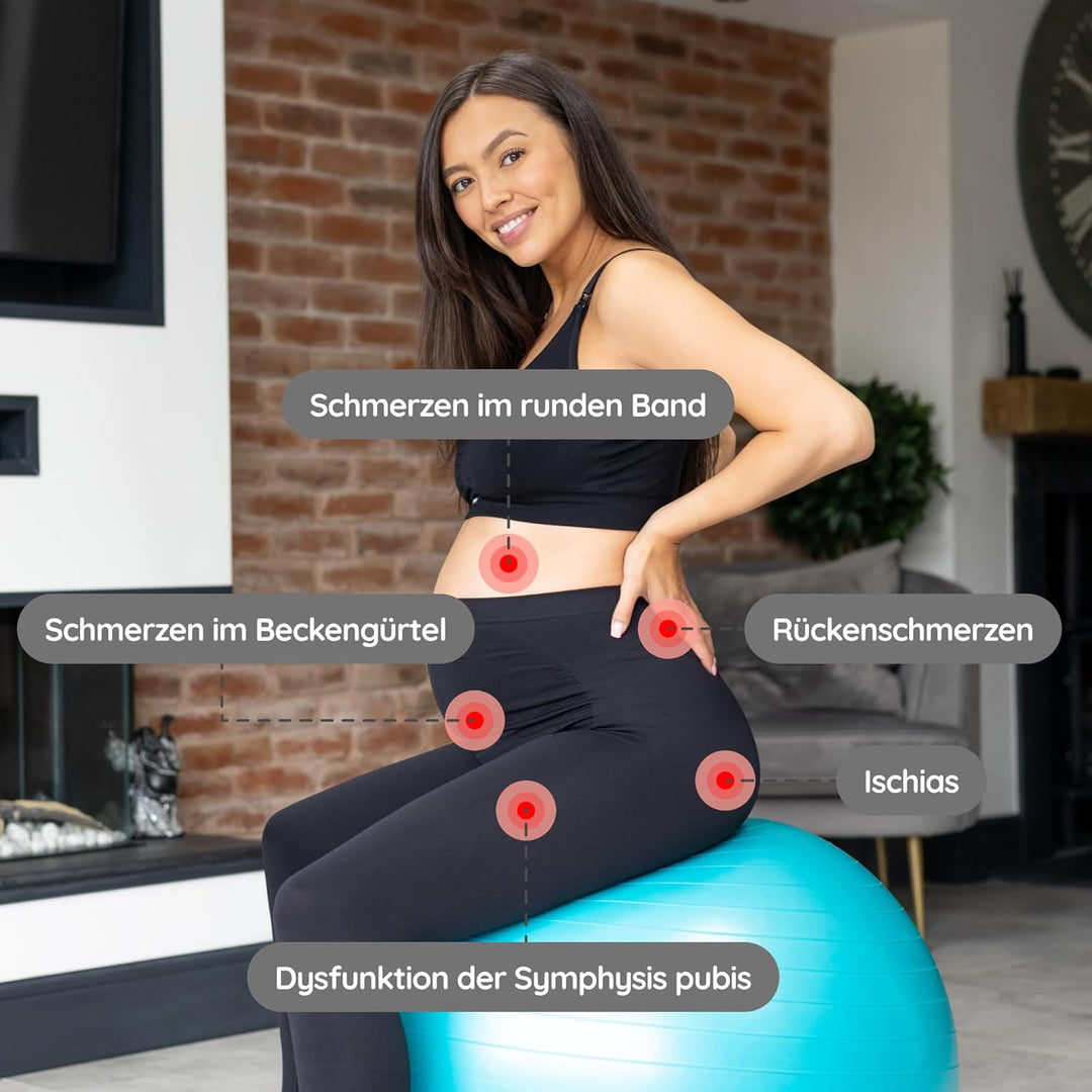 Gymnastikball Schwangerschaft Sitzball Büro Schwanger Yoga Pezziball | inklusive Schwangerschaftsbuc