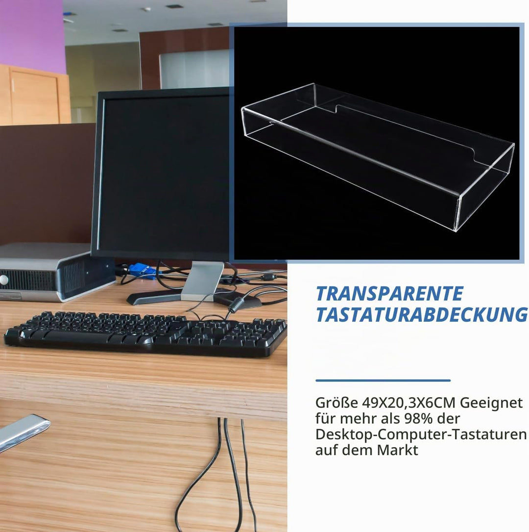 Tastaturabdeckung Transparente Acryl- -Abdeckung, Schutz für Katze, Desktop-, Monitorständer, stauba
