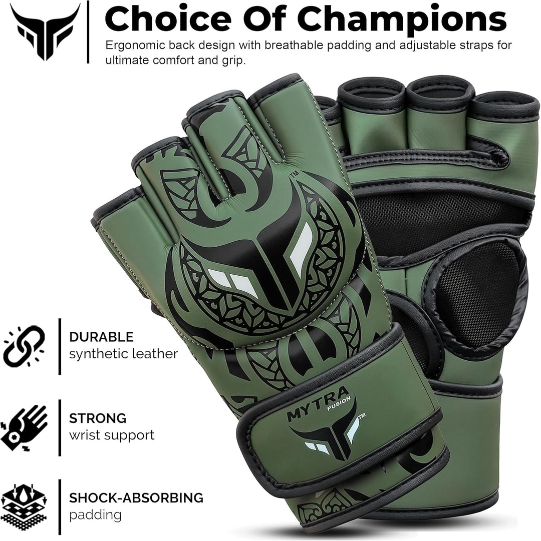 MMA Handschuhe Männer und Frauen — Atmungsaktives Offenes Handflächendesign Grappling & MMA Sparring