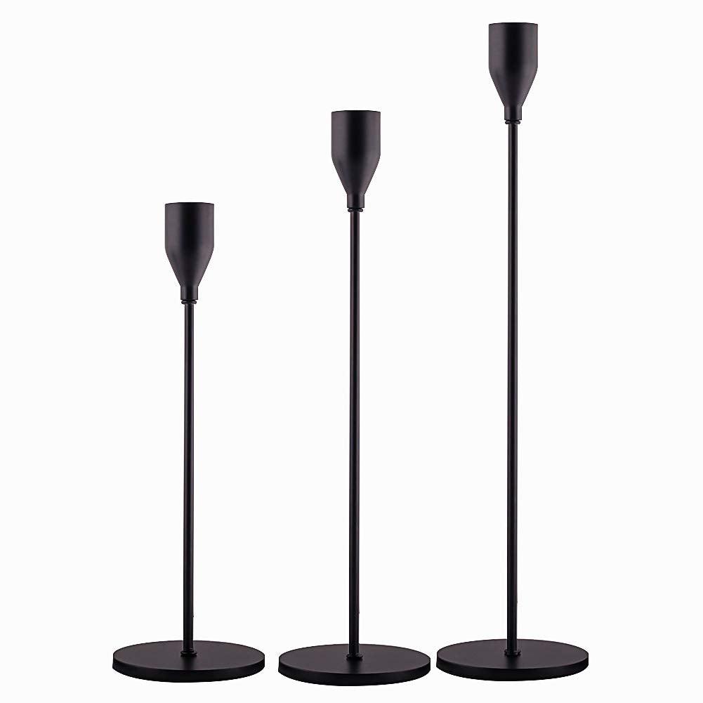 Sujun Goldfarbener Kerzenhalter für Spitzkerzen, dekorativer Kerzenhalter für Hochzeit, Abendessen,