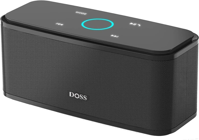 Bluetooth Lautsprecher, DOSS SoundBox Musikbox Bluetooth Box mit Dualen Bass-Treibern, 20h Akku,Touc