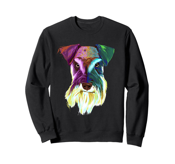 Bunter Hund Schnauzer Sweatshirt