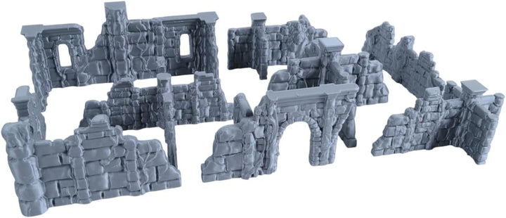 Überwucherte Ruinen Modellbausatz für Fantasy Tabletop Wargaming Gelände