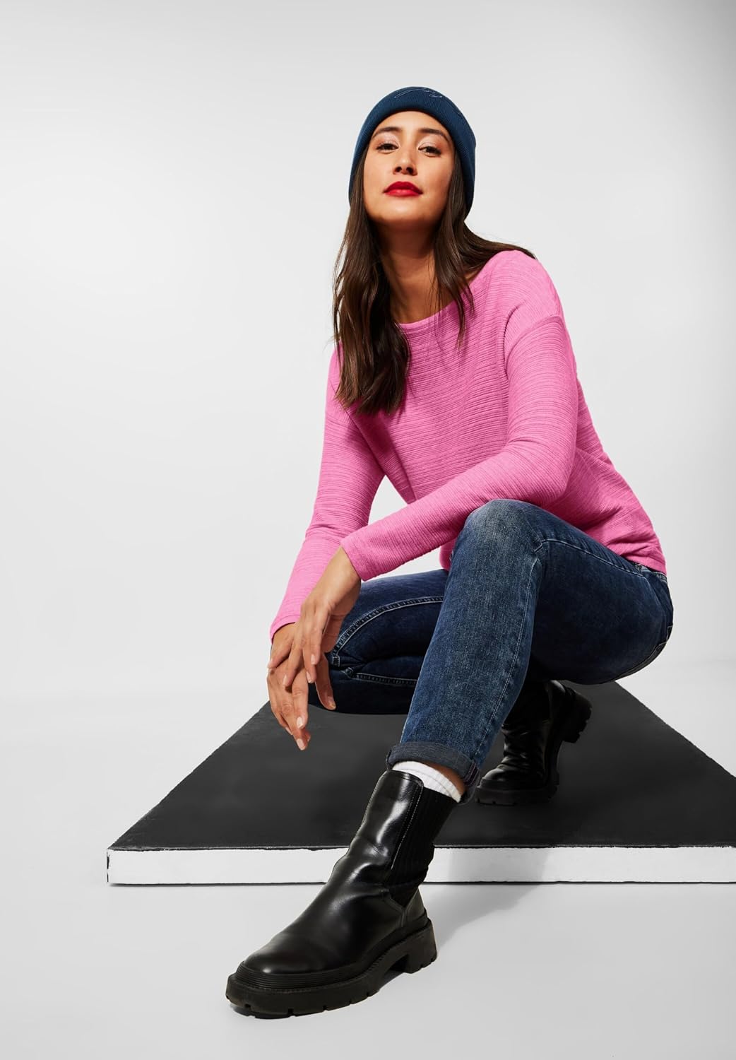 Street One Damen A302025 Strickpullover (1er Pack) 38 Pink Crush Melange, 38 Pink Crush Melange