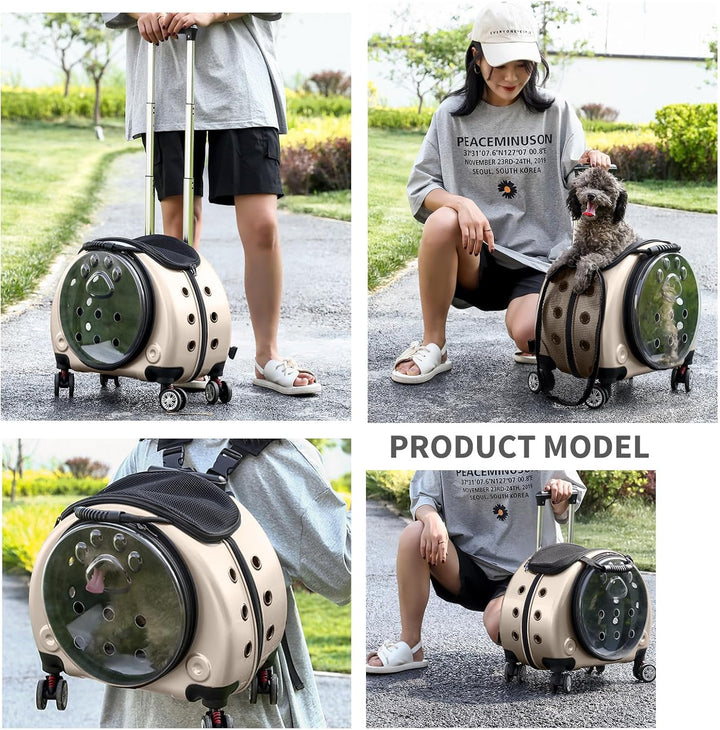 PETCUTE Haustier Rucksack,Faltbare Haustier-Tragerucksack Bis 7.5 Kg mit Herausnehmbarer Matte,Gute