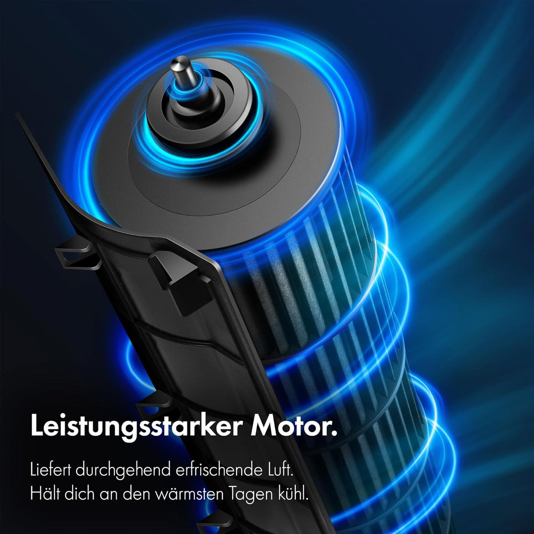 VonHaus 87 cm Turmventilator, Elektroventilator, Schwenkender Ventilator Leise für Jeden Raum, Venti