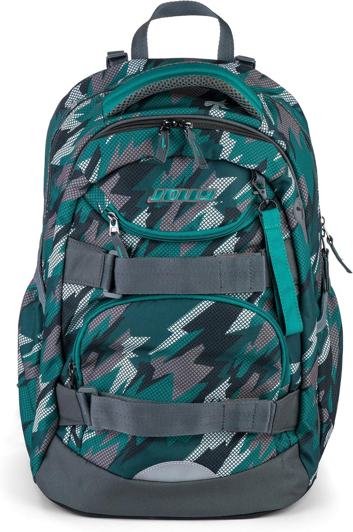 JOLLY Next Generation Rucksack, 8-teilig, verstellbare Schultergurte und Brustgurt, zwei grosse Fäch