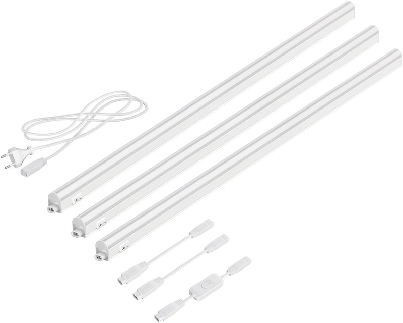 parlat LED Unterbau-Leuchten Rigel, je 87,3cm, mit Schalter, je 1118lm, weiss, 3er Set 87,3cm / 1118