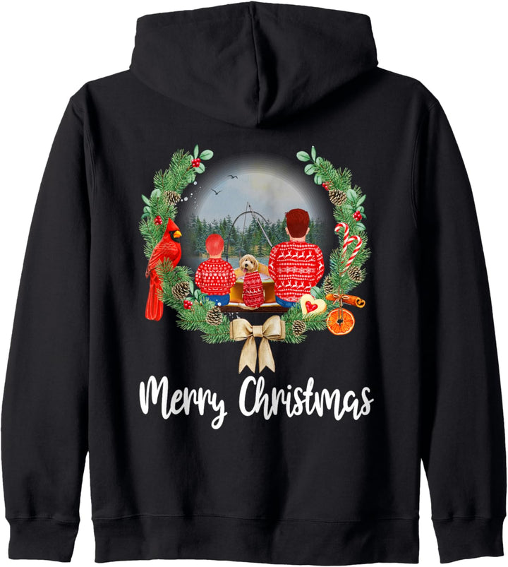 Father and Son Fishing Partner Familie Matching Christmas Kapuzenjacke