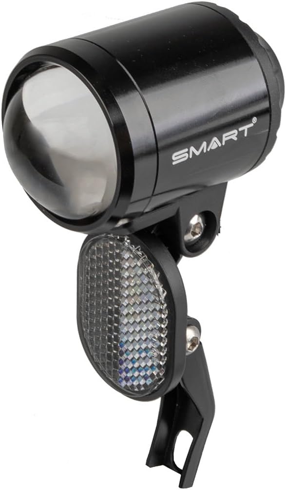 Messingschlager Smart Unisex – Erwachsene Elite 100 E-Bike Scheinwerfer Schwarz Einheitsgrösse