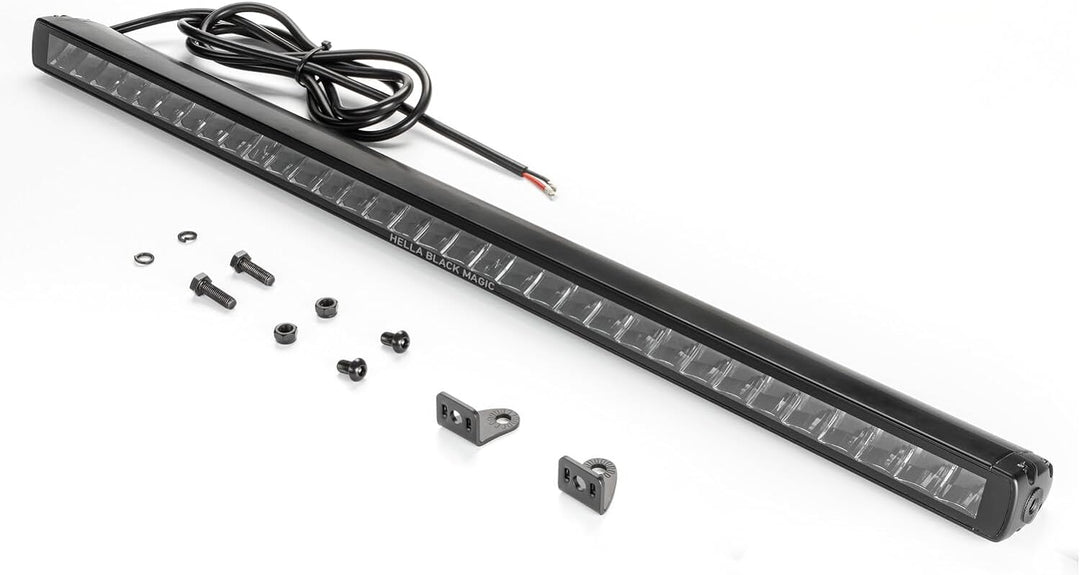 HELLA 1FJ 358 176-311 LED-Fernscheinwerfer - Black Magic Slim Lightbar 32" - 12/24V - Anbau - Kabel: