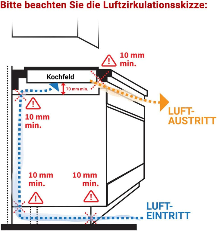 KKT KOLBE Induktionskochfeld 60 cm Autark mit Rahmen | Kochplatte mit 4 Zonen | 9 Stufen | Timer | T