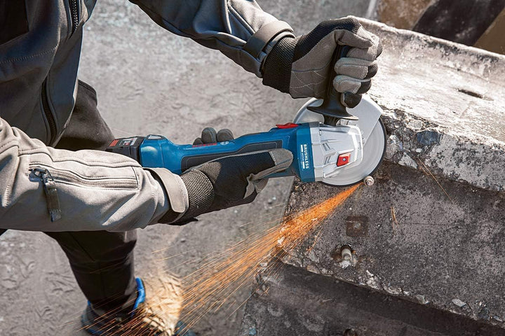 Bosch Professional 18V System Akku Winkelschleifer GWS 18V-7 (115 mm Scheiben-Ø, inkl. Schutzhaube,