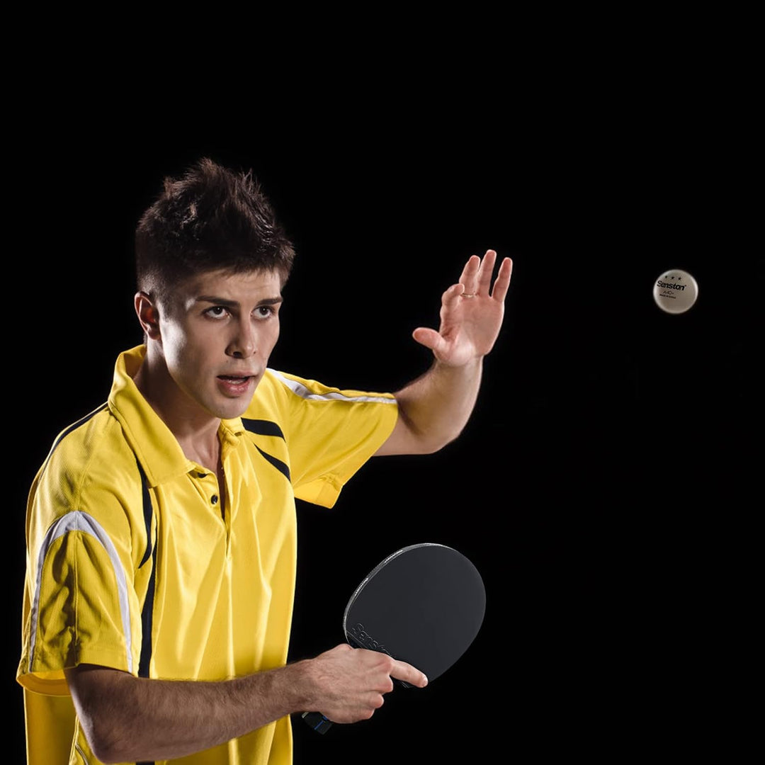 Senston Tischtennis Schläger Set, Profi 2 Tischtennisschläger und 3 Tischtennis-Bälle, Ideal für 2 S