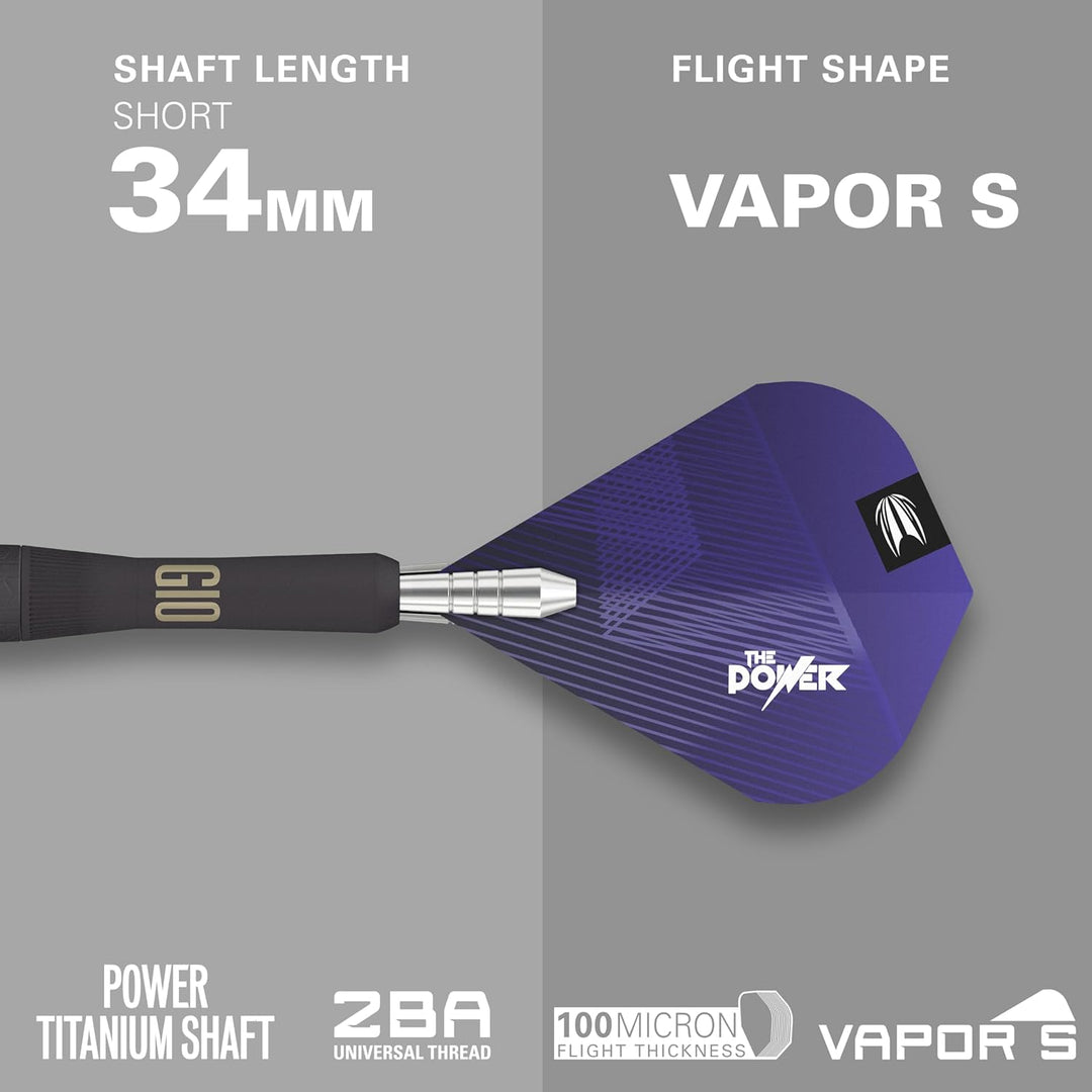 Target Darts Phil Taylor Power 9-Five Gen 10 95% Wolfram Soft Tip Dart Satz 20G, 20G