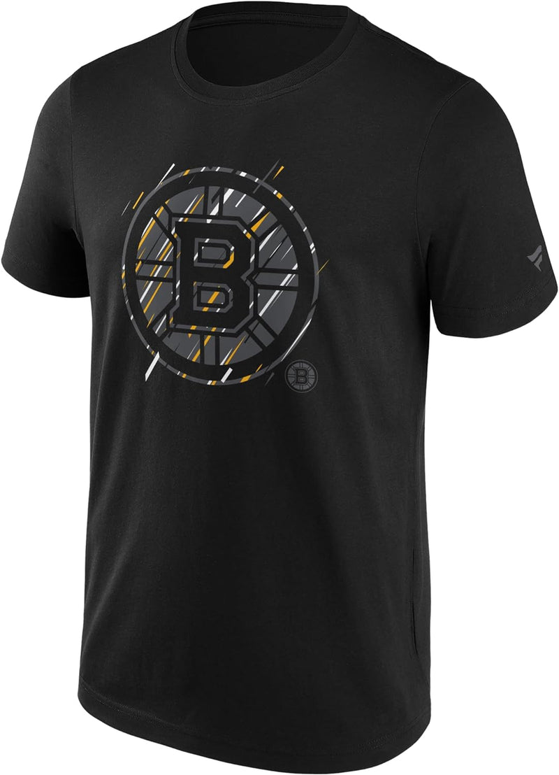 Fanatics Boston Bruins Etch NHL T-Shirt Schwarz XL Schwarz, XL Schwarz