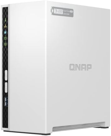 Qnap TS-233 2-Bay Desktop NAS Enclosure - 8TB RAM - Western Digital Red Drive Western Digital Red 8T