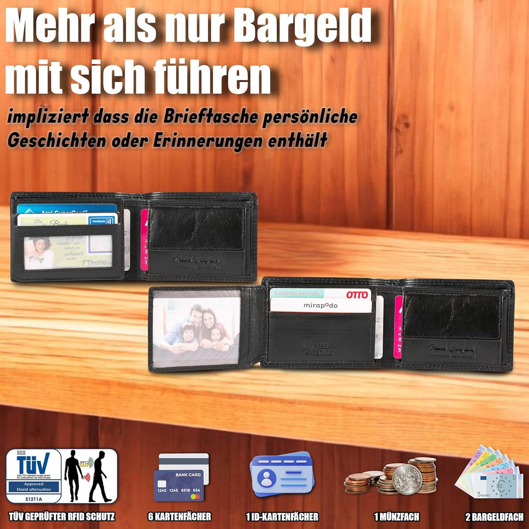 MATADOR Klein Geldbörse Herren Bilbao TüV geprüfter RFID Schutz Minimalist Wallet Männer Portemonnai