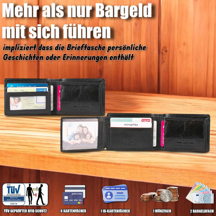 MATADOR Klein Geldbörse Herren Bilbao TüV geprüfter RFID Schutz Minimalist Wallet Männer Portemonnai