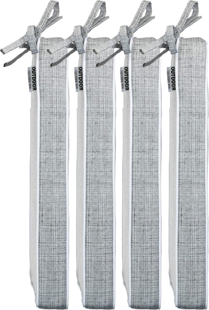 Brandsseller 4er Set Sitzkissen 40x40x4 cm – Wasser- & schmutzabweisende Stuhlkissen mit Bindebänder
