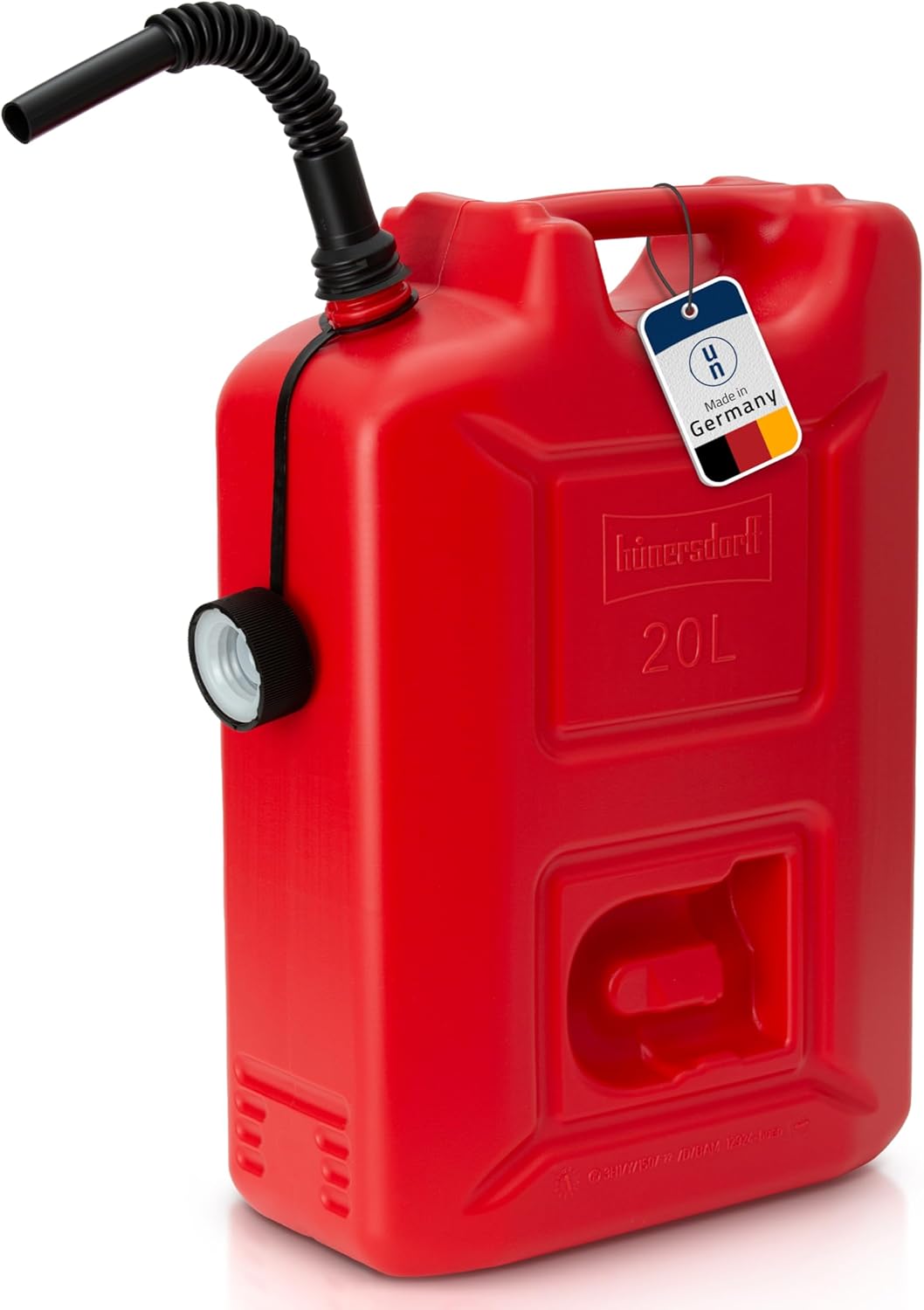 hünersdorff 802060 Kraftstoff-Kanister PROFI 20l für Benzin, Diesel und andere Gefahrgüter, UN-Zulas