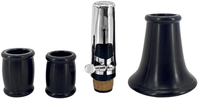 Yinfente Professionelle Klarinette, Ebonit-Holz, flache Klarinette, 2 Fässer, mit Tasche, Schilfzube