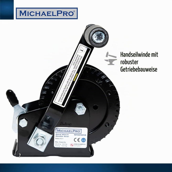 MichaelPro MP009059 Handseilwinde - 1500-kg Seilwinde