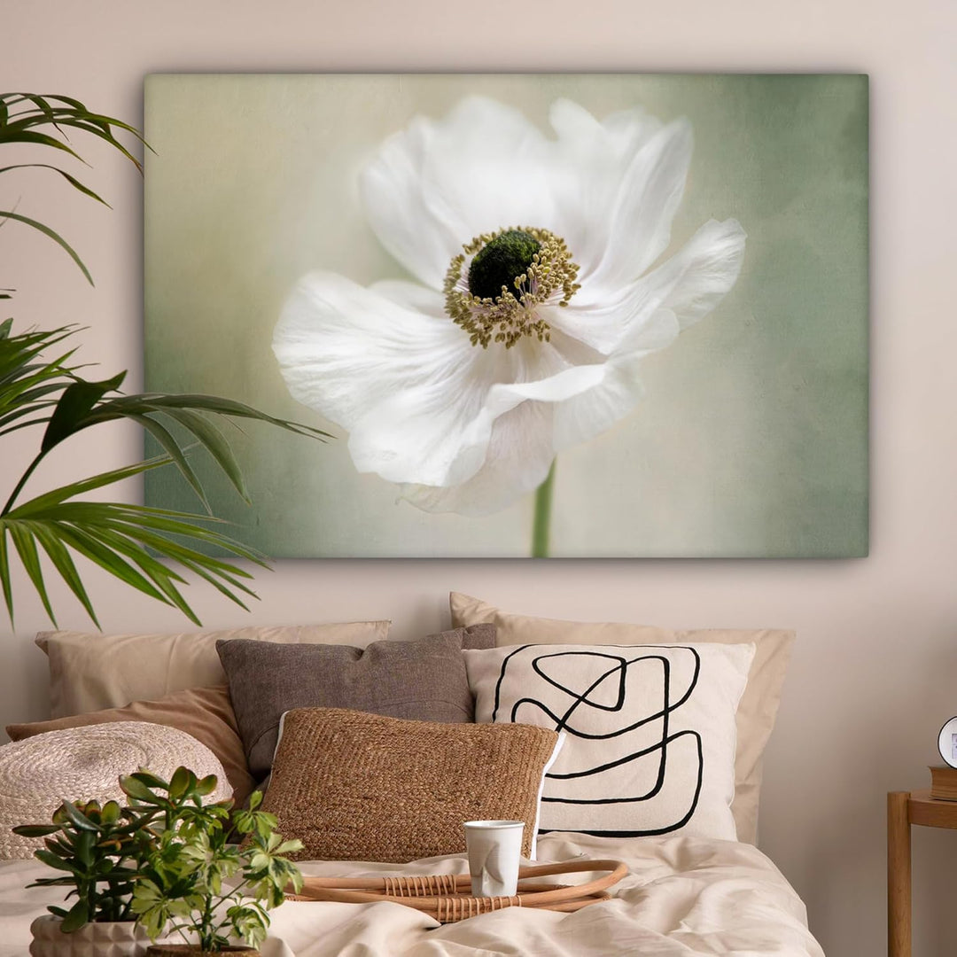 MuchoWow© Wandbilder Gross 120x80 cm XXL Wohnzimmer Wanddeko Blumen Leinwandbild Schlafzimmer Zimmer
