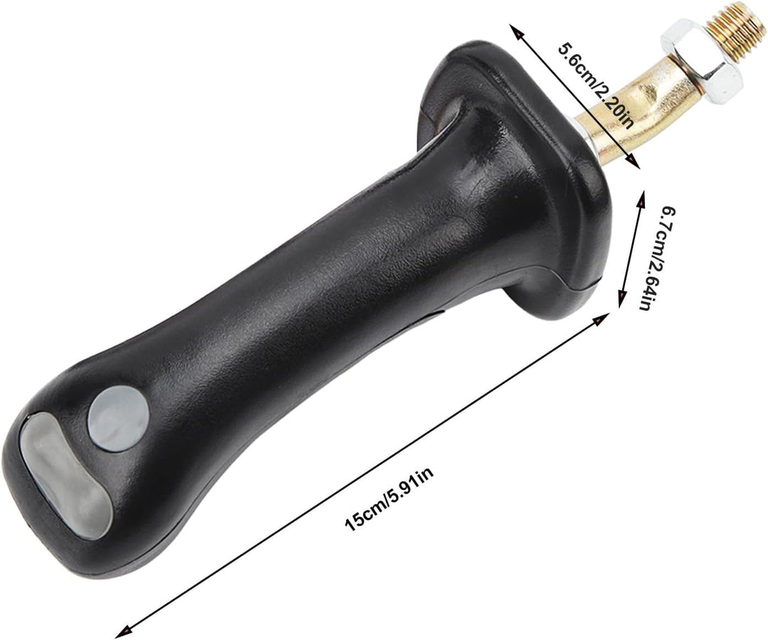 3-Tasten-Bagger-Joystick-Griffe, 2 Stück, Schwarz, 6-polig, ABS-Aluminiumlegierung, Verschleissfest,