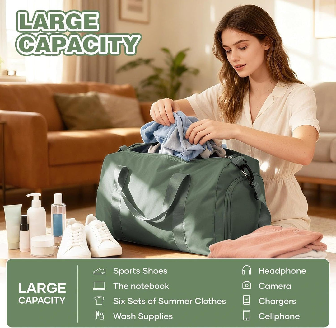 HYC00 Sport Duffel Bag Damen Herren Sporttasche mit Nassfach &amp; Schuhfach Reise Duffel Bags Übernacht