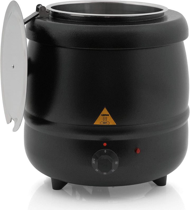 Mahlzeit Suppenkessel elektrisch 8 Liter | Suppentopf mit herausnehmbarem Edelstahl Einsatz und Deck