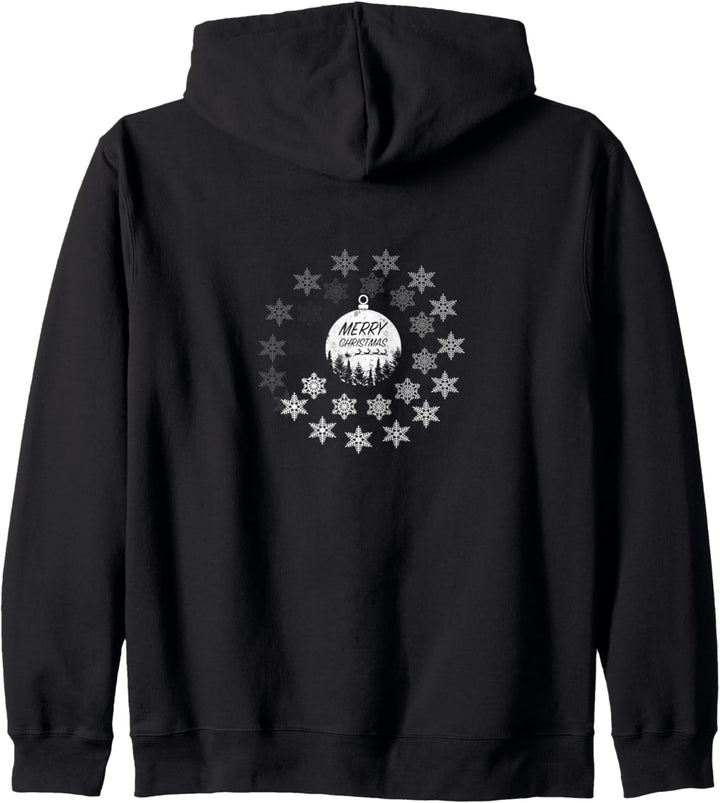 Merry Christmas Frohe Weihnachten Schneekugel Kapuzenjacke