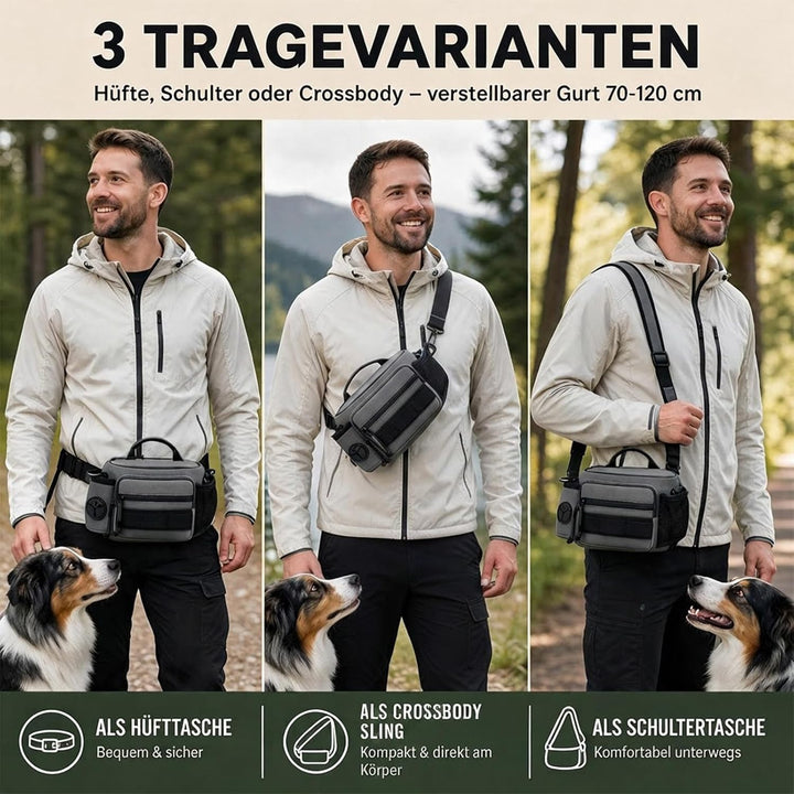 Leckerlitasche für Hunde, Gassi Tasche Hund Bauchtasche