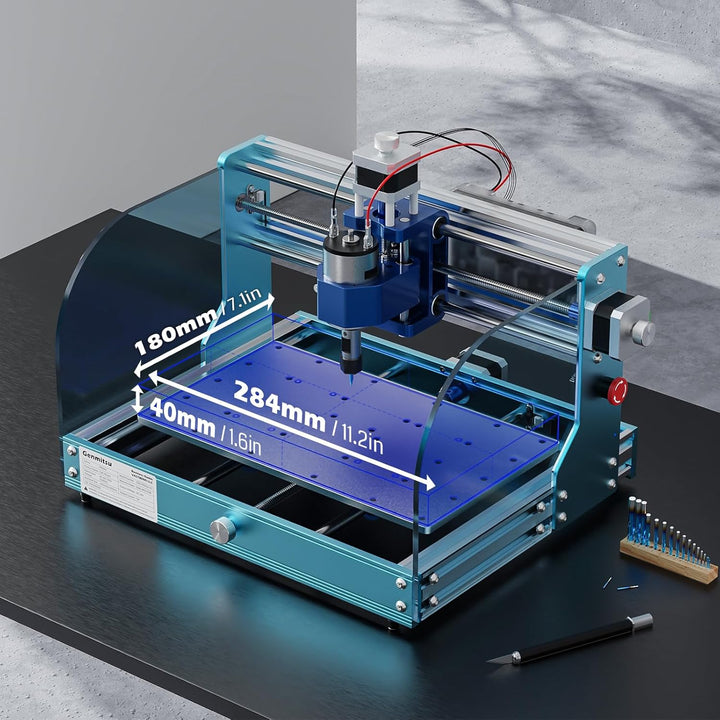 Genmitsu 3018-PROVer V2 CNC-Fräsmaschine, Desktop-CNC für Einsteiger mit Endschaltern und Not-Aus, v