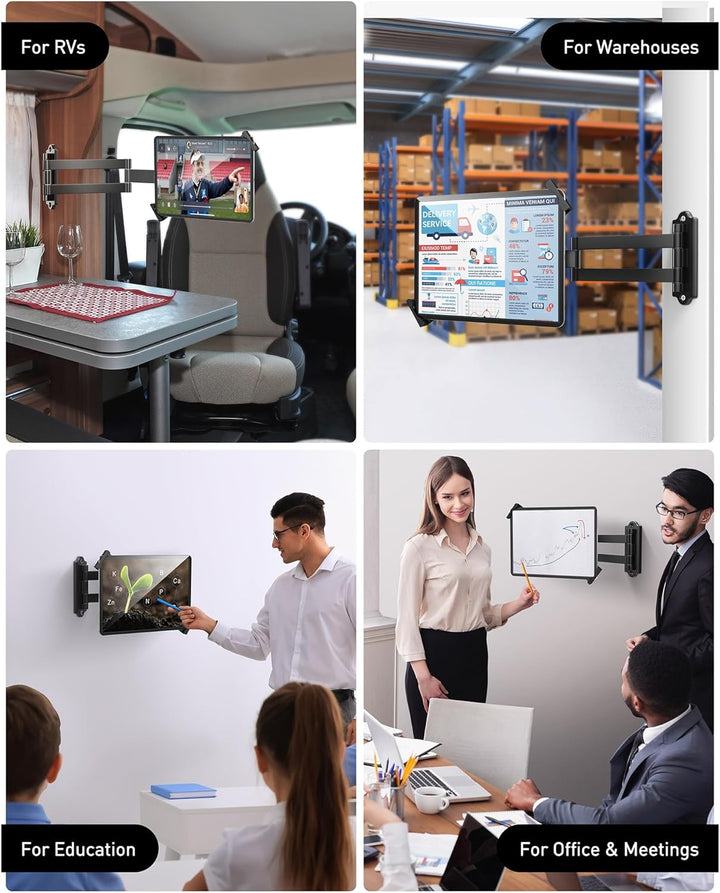 AboveTEK Tablet Wandhalterung iPad Ständer für 7-11Zoll Tablets/iPad/Galaxy Tab/Slate/Fire Tablet Ha
