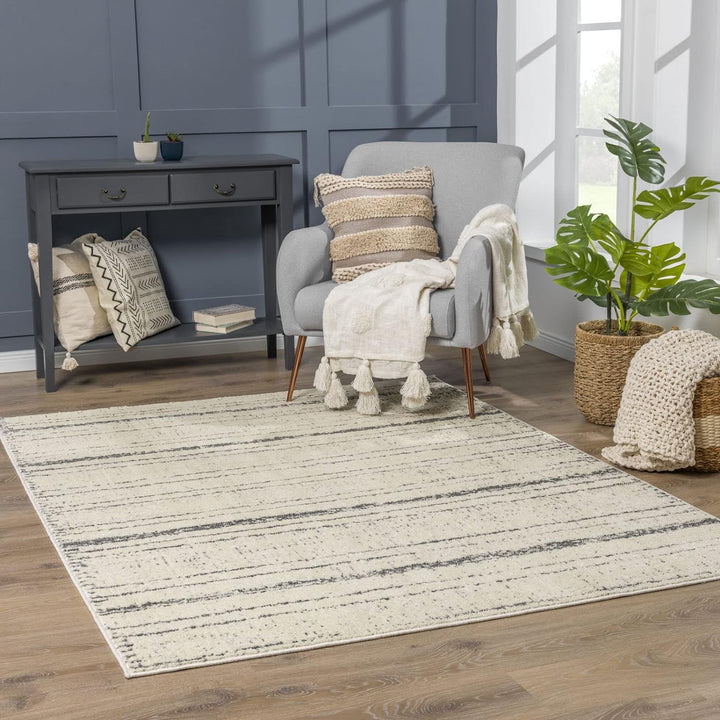 Surya Durham Teppich Wohnzimmer Modern – Abstrakt Design in Marmor Optik für Wohnzimmer, Esszimmer,