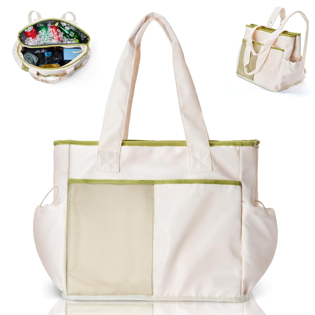 Odoland Kühltasche 26L Faltbar, Auslaufsicher Isoliertasche mit Kühlfach & Staufach, 2 in 1 Wasserdi