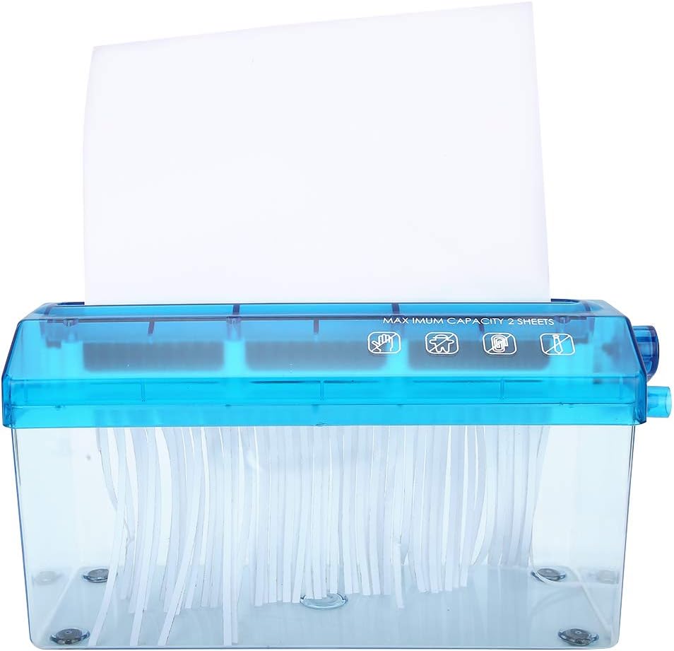CHICIRIS Mini-Desktop-Handbuch A4 Hand Shredder Schredet Papier Effizient für den Schutz der Bürover